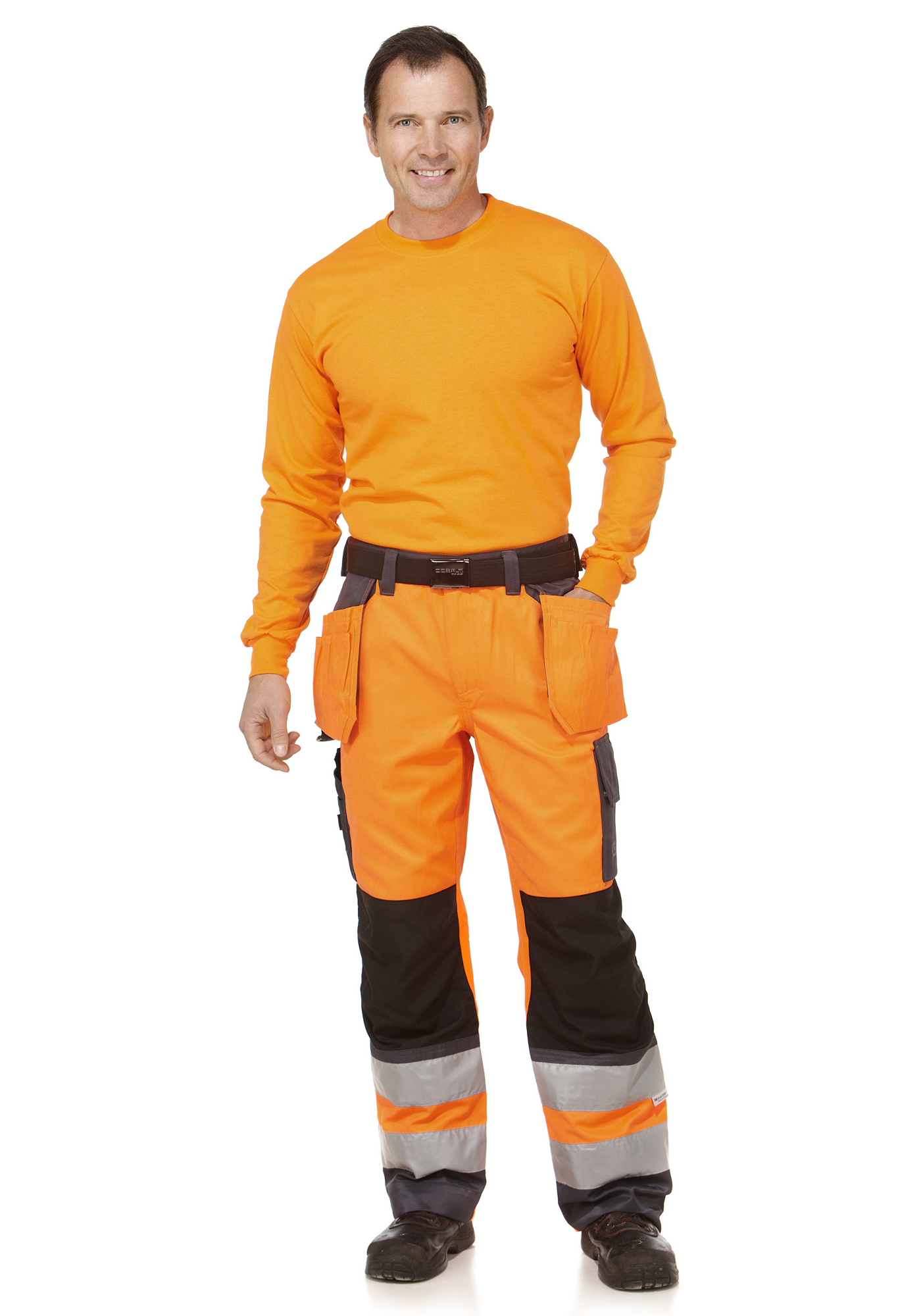 Carbon Hi-Vis tööpüksid ripptaskutega - Image 2