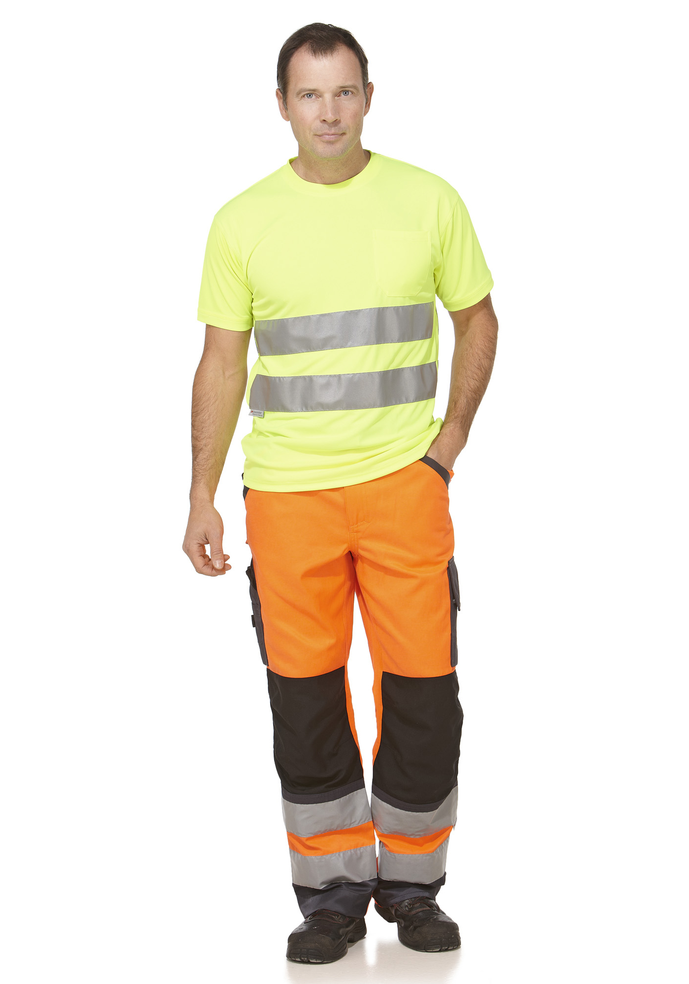 Neon Hi-Vis T-särk rinnataskuga - Image 3