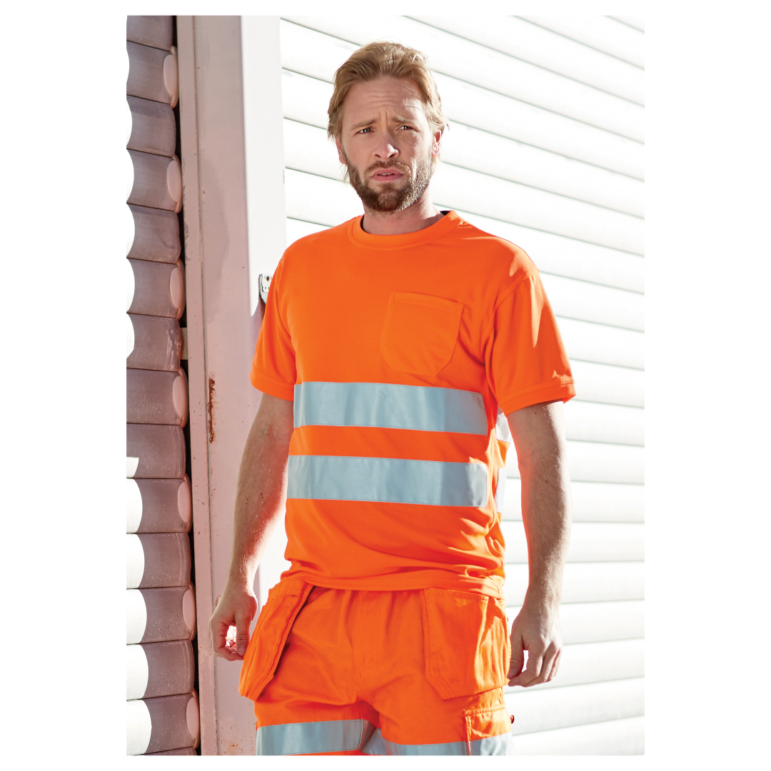 Neon Hi-Vis T-särk rinnataskuga