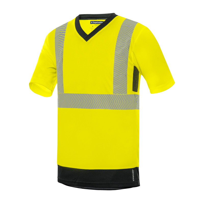 Hi-vis töösärk HÉLIUM v-kaeluse ja UV-kaitsega